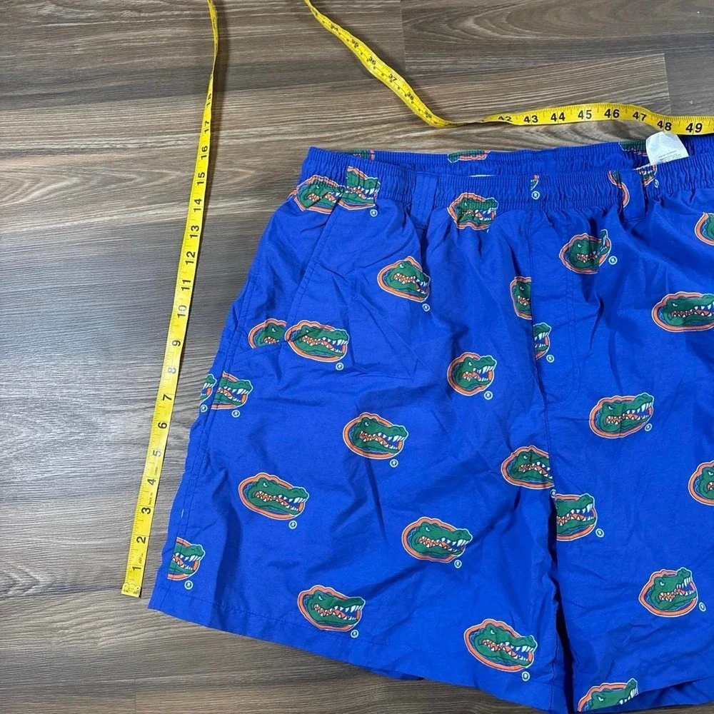 Columbia Sportswear Florida Gators blue swim trunks with green alligator logo